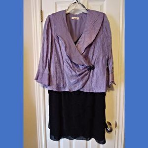 Black Dress and Purple Jacket (Size 16)